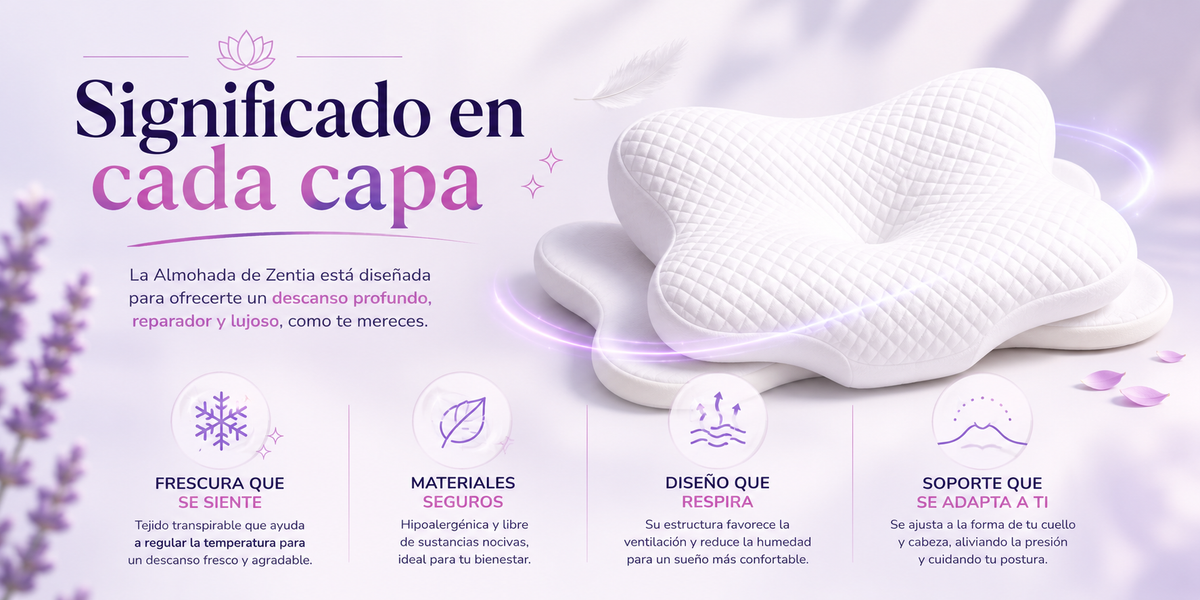 Almohada ortopédica con soporte para cuello y brazos - Zentia