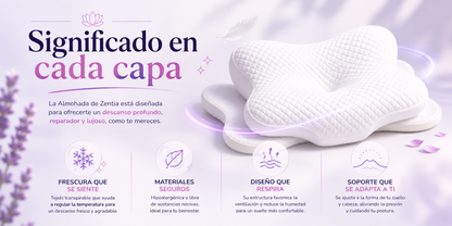 Almohada ortopédica con soporte para cuello y brazos - Zentia