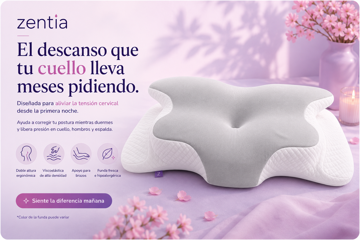 Almohada ortopédica con soporte para cuello y brazos - Zentia