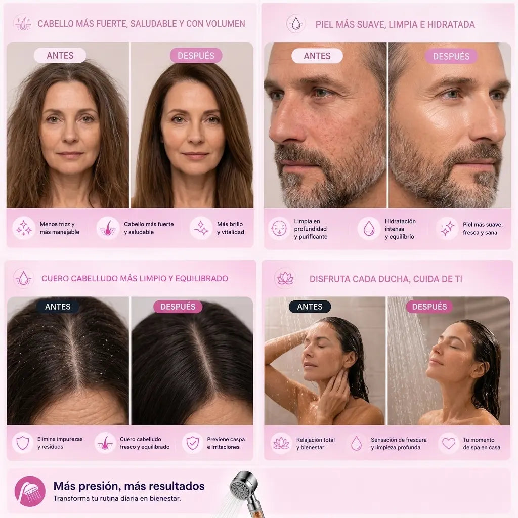 Cabezal De Ducha Purificadora Con 3 Modos y Más Presión - Zentia
